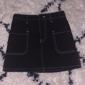 Forever 21 XS Black Blue Jean Skirt